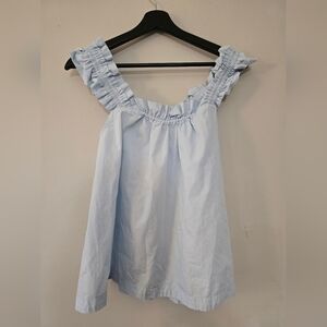 Light Blue Ruffled Top